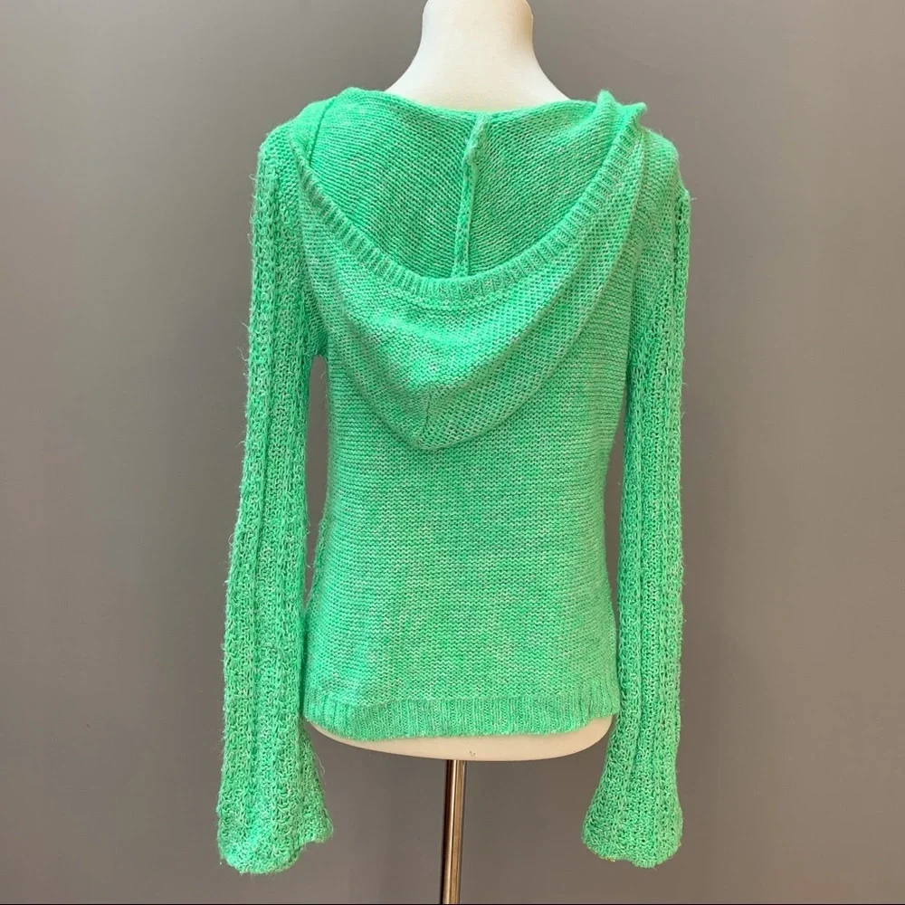 Justice Soft Green Hooded Sweater, 14.